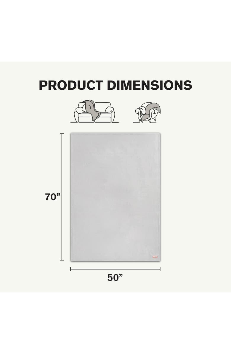 Hunter Coco Flannel Throw Blanket, Alternate, color, Glacier Gray