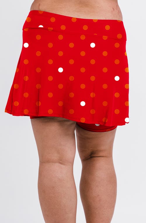 Calypsa Short Swim Skort With Shorts In White