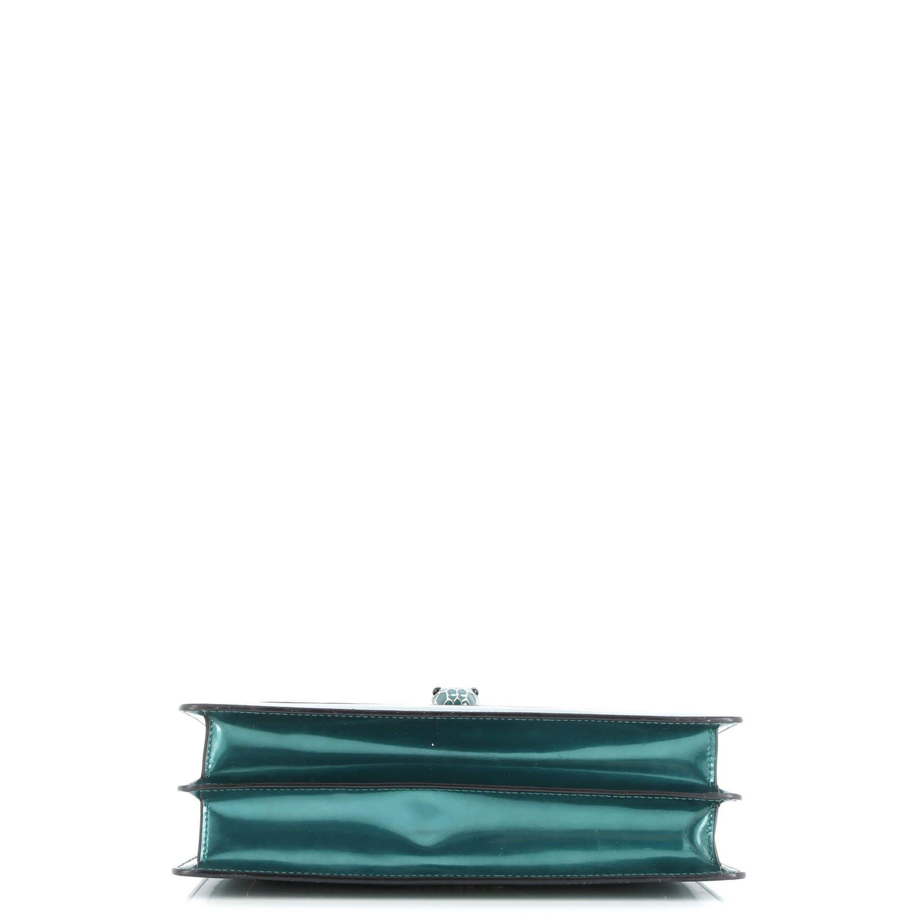 Serpenti Forever Shoulder Bag Patent Medium, Alternate, color, Green
