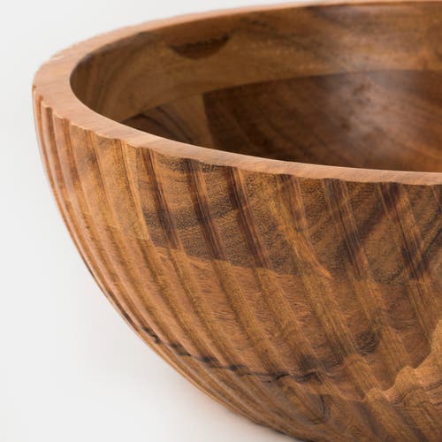 Mela Artisans Stria Acacia Wood Bowls
