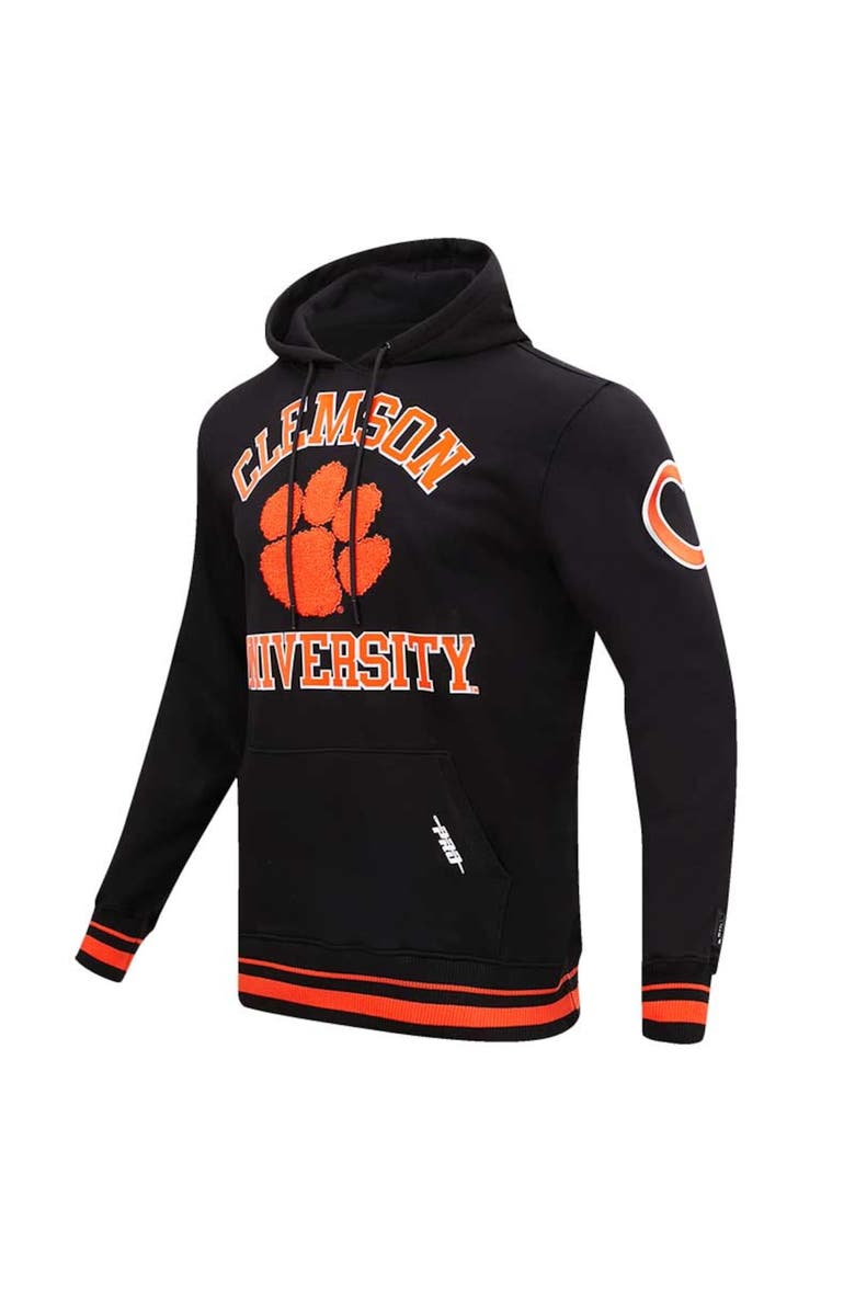 PRO STANDARD Men's Pro Standard Black Clemson Tigers Classic Stacked Logo Pullover Hoodie, Alternate, color, 