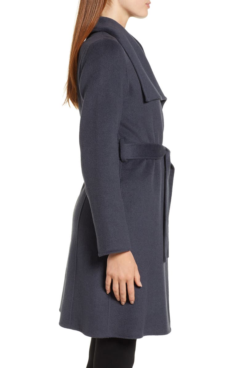 Tahari Ellie Double Face Wool Blend Wrap Coat, Alternate, color, 