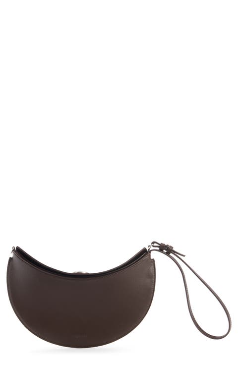 Le Petit Ovalo Leather Clutch