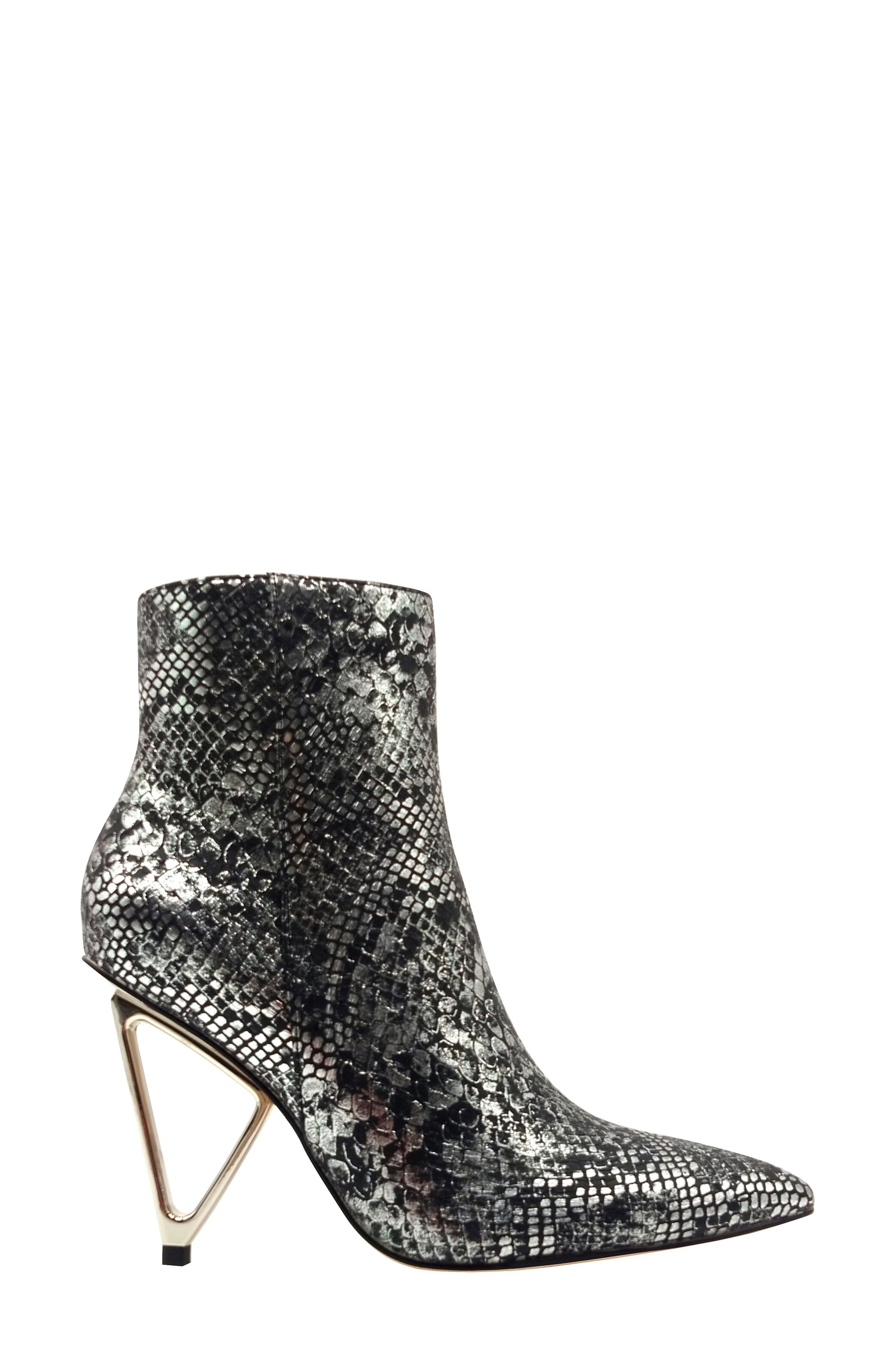 NINETY UNION Gia Triangle Heel Bootie, Alternate, color, Black