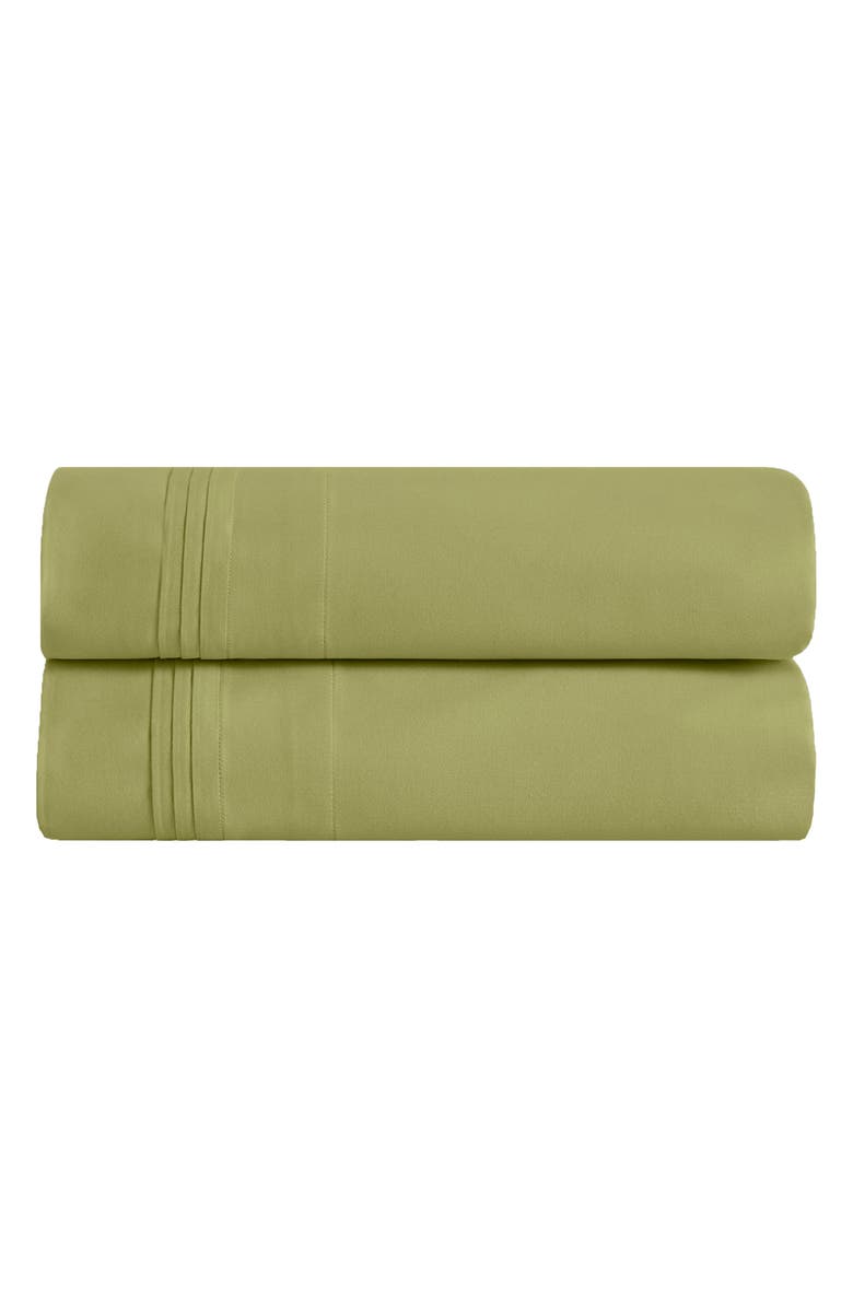 Superior Solid 600 Thread Count Egyptian Cotton Sateen Set of 2 Pillowcases, Main, color, Olive Green