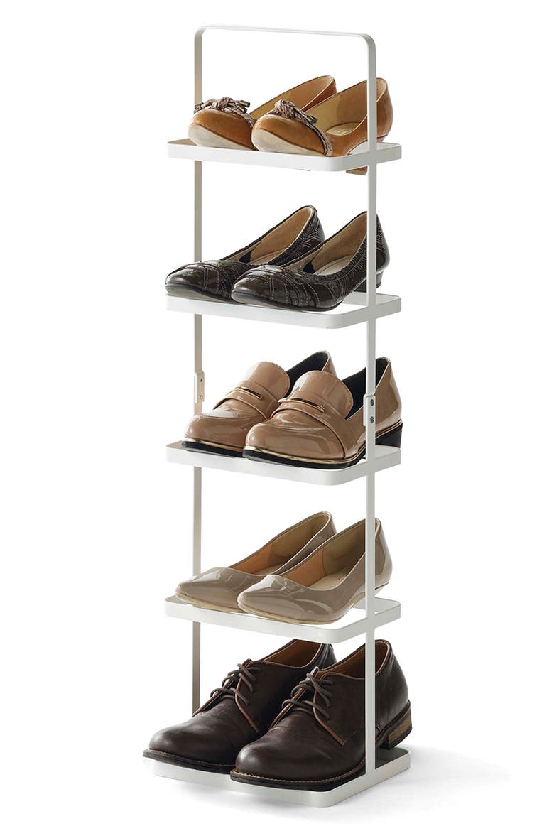 Steel Shoe Rack, Alternate, color, WHITE