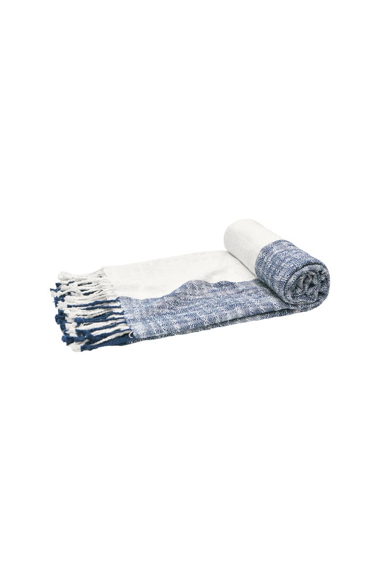 Eva Navy Throw Blanket, Main, color, Blue