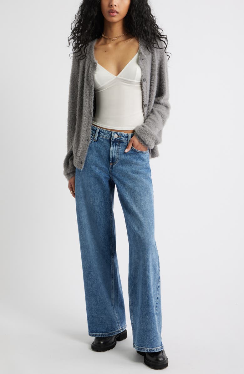 Fuzzy Scoop Neck Cardigan