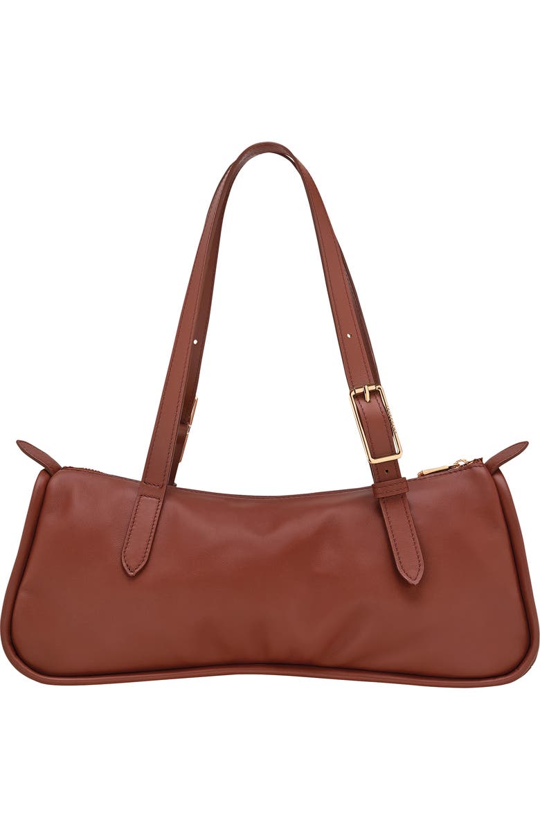 Longchamp Looong East/West Leather Shoulder Bag, Alternate, color, Tonka