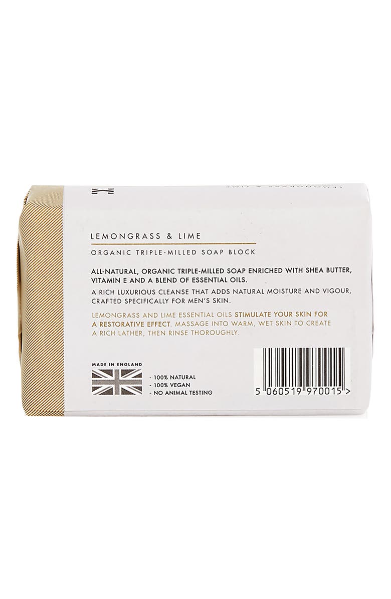 SCRUBD Lemongrass & Lime Organic Triple-Milled Soap Block, Alternate, color, 