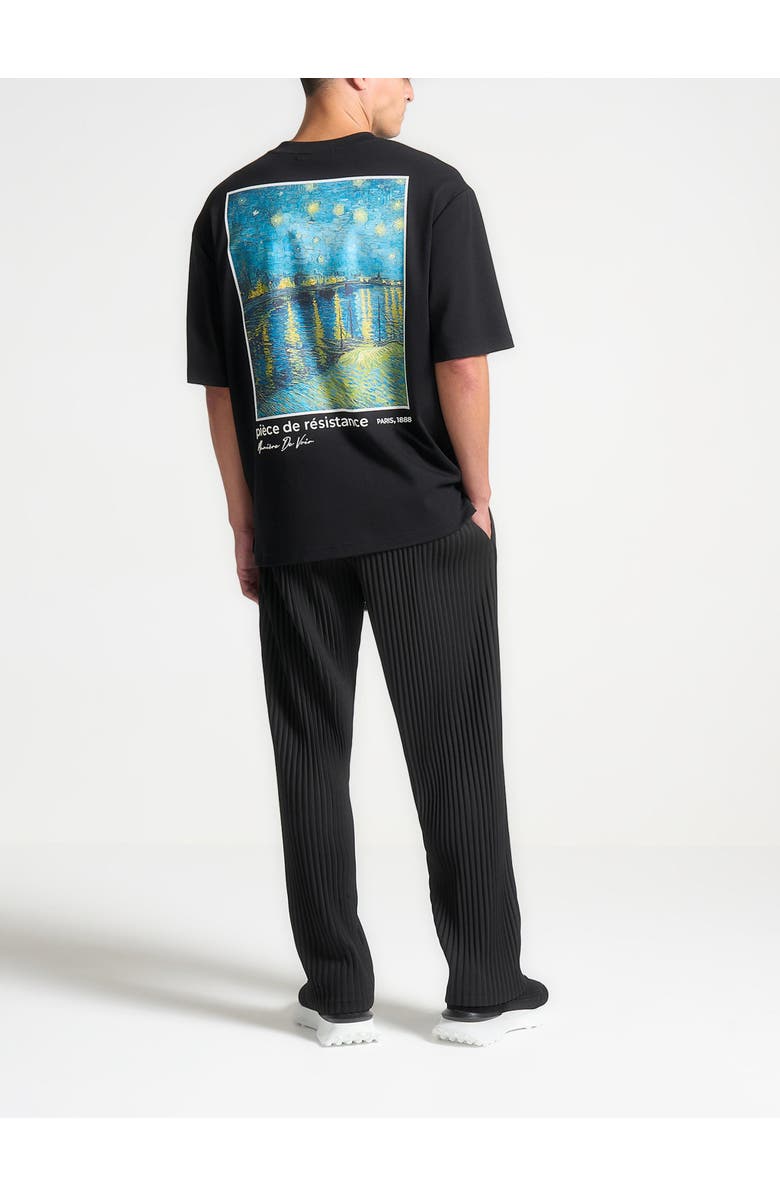 Manière De Voir Piece De Resistance - Van Gogh Cotton T-Shirt, Main, color, Black