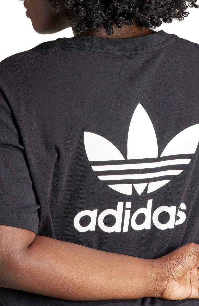 adidas Adicolor Trefoil Lifestyle Cotton Graphic T-Shirt Dress, Alternate, color, 