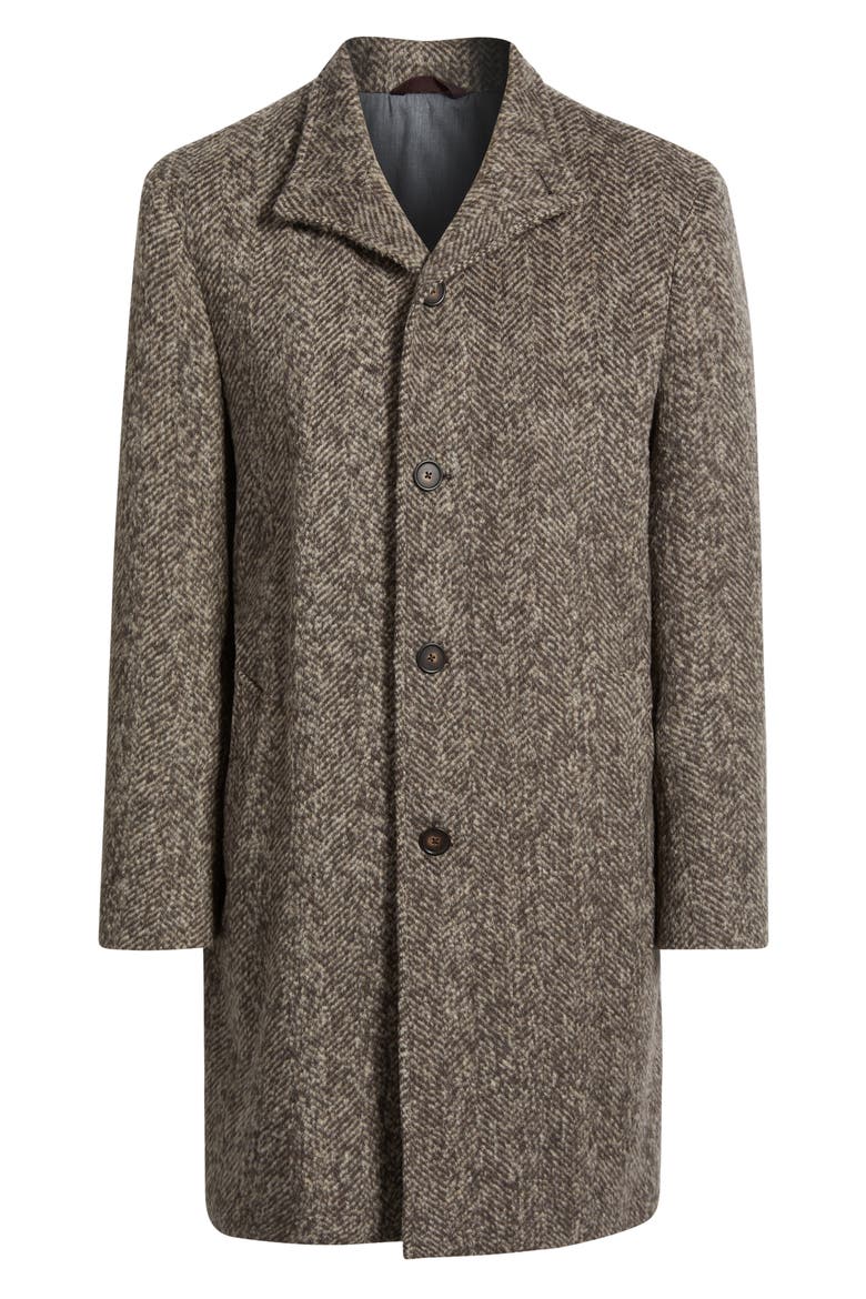 Wiktor Herringbone Wool Blend Coat (Men) | Nordstrom