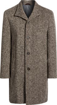 Jack Victor Wiktor Herringbone Wool Blend Coat