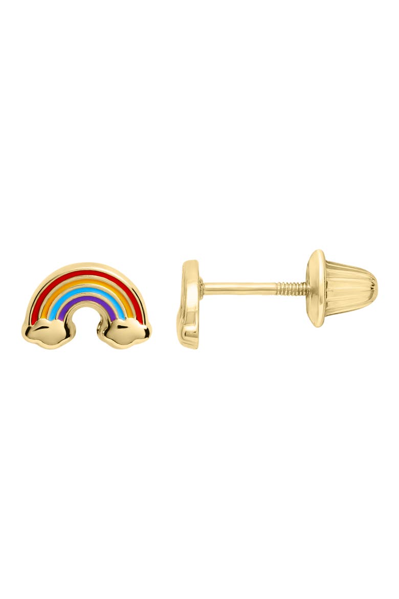 Kid's Rainbow Stud Earrings, Main, color, NO COLOR