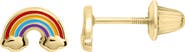 Mignonette Kid's Rainbow Stud Earrings