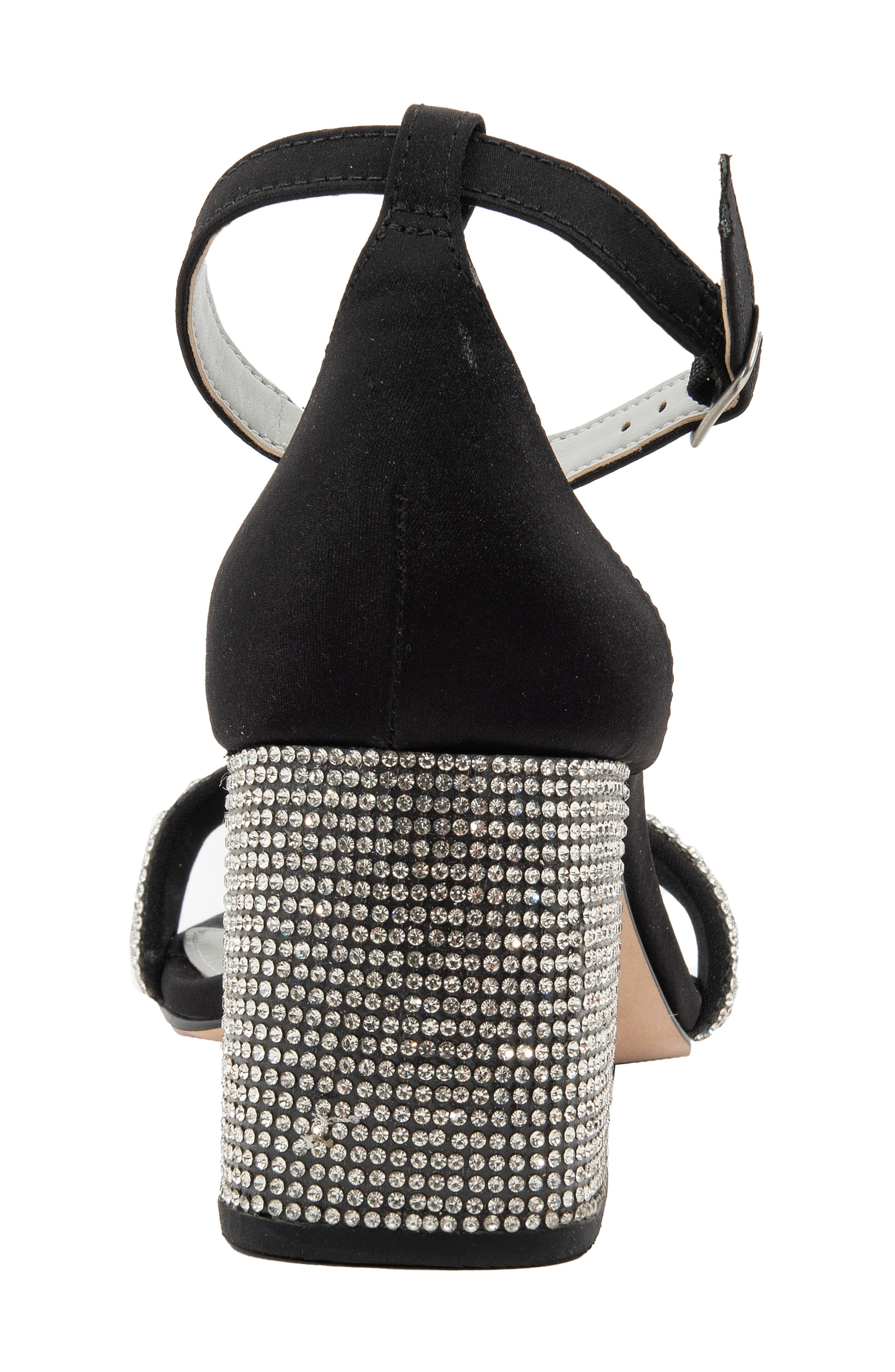 David Tate Icon Evening Sandal, Alternate, color, Black Satin