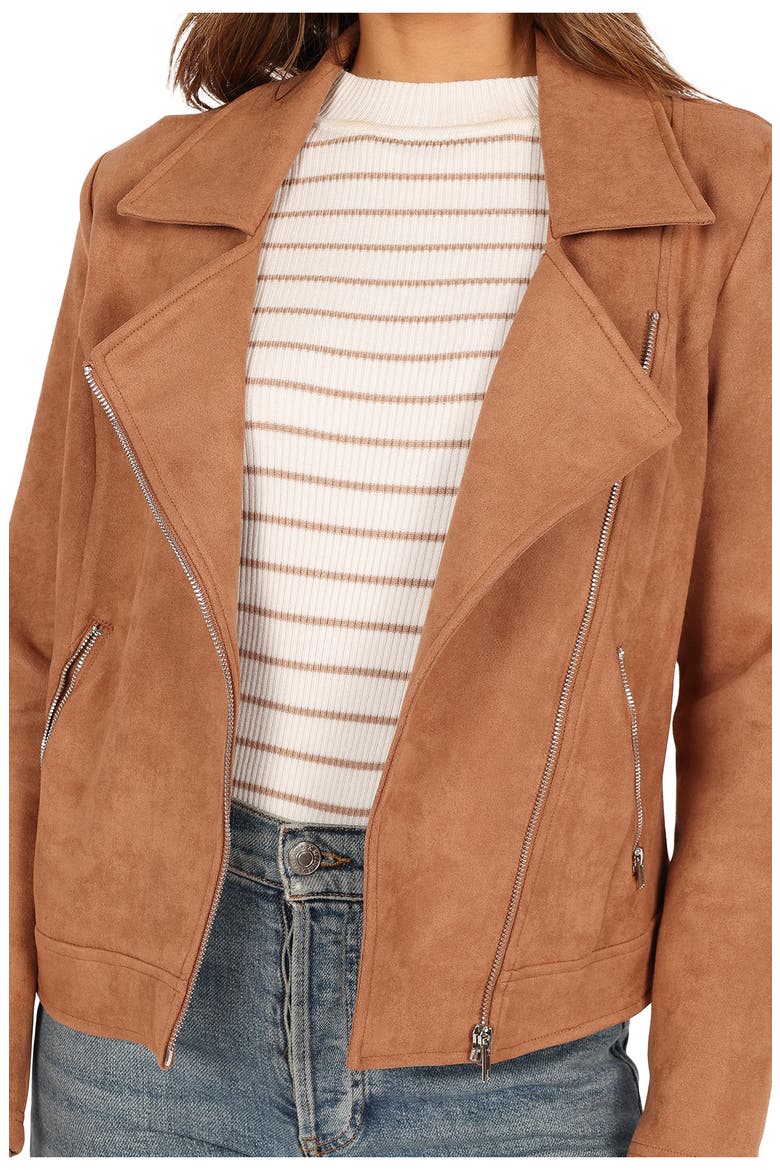 Spencer Faux Suede Jacket, Alternate, color, TAN