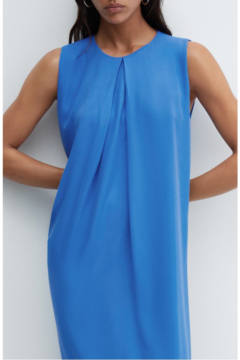 Pleated Sleeveless Dress, Alternate, color, BLUE