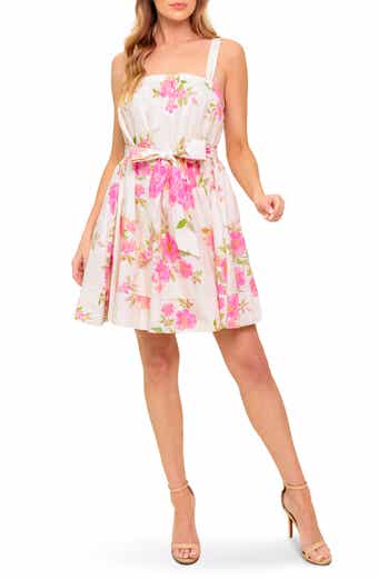 FLYING TOMATO Floral Fit & Flare Cotton Sundress