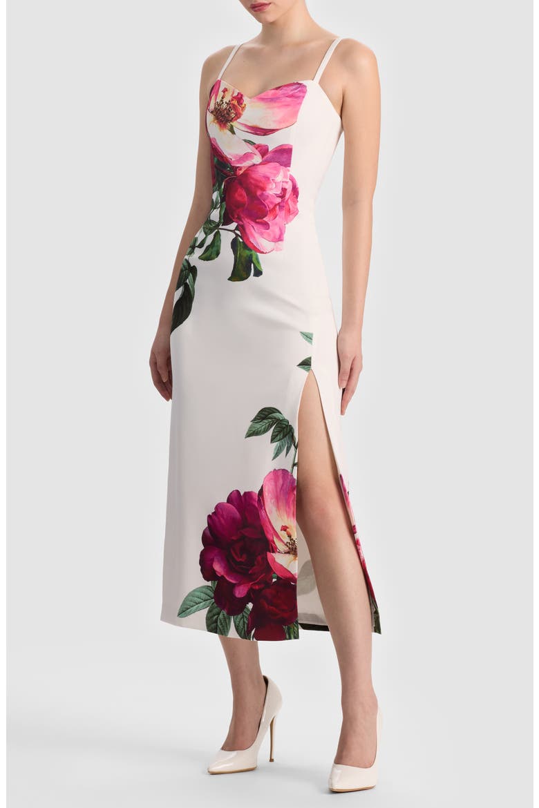 Nina Placed Floral Dress, Alternate, color, EMPRESS BLOOM OFF WHITE