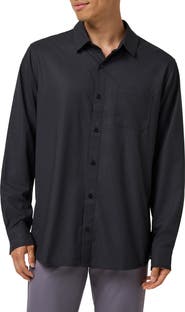TravisMathew Techwoven Long Sleeve Button-Up Shirt