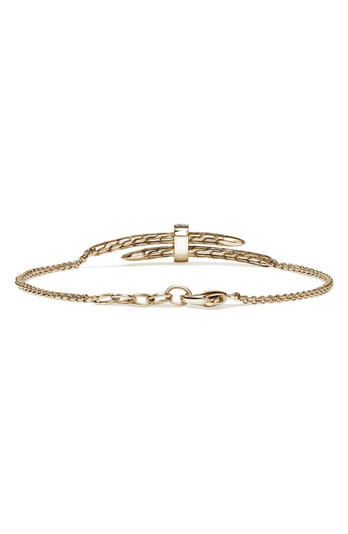 John Hardy 14k Yellow Gold Diamond Sterling Silver Bracelet In Gold