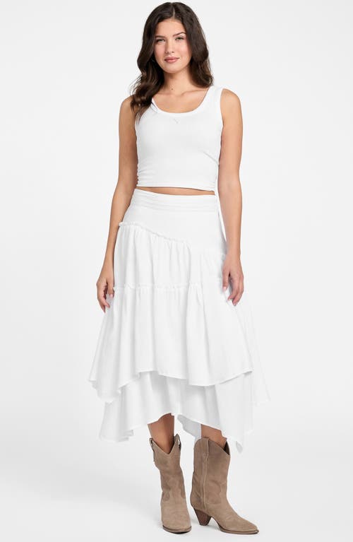 Shop Guess Tanya Tiered Maxi Skirt