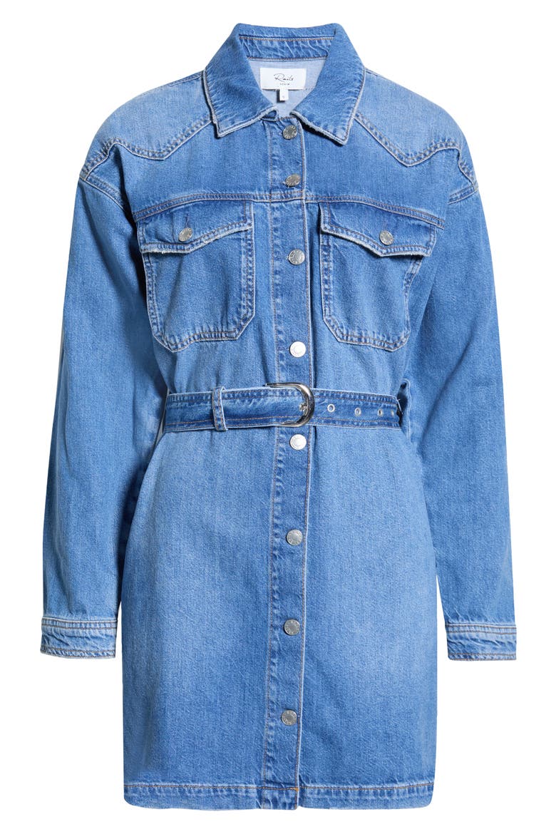 Tustin Denim Shirtdress, Alternate, color, SKYRIDE