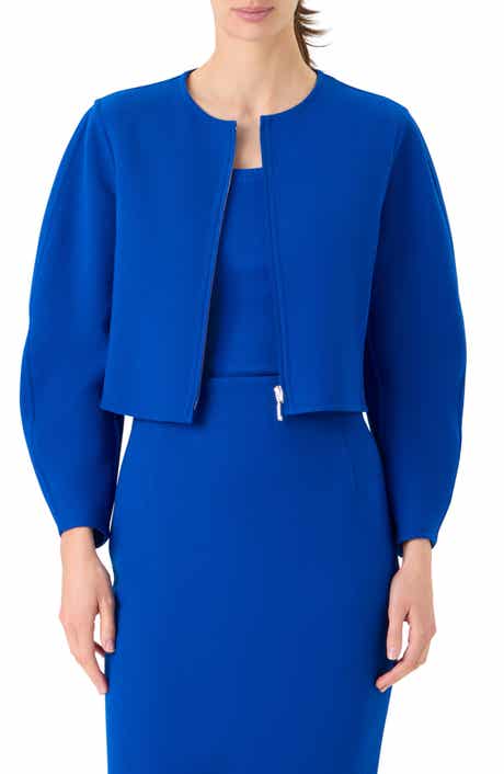 Harriet Crop Wool Blend Zip Jacket