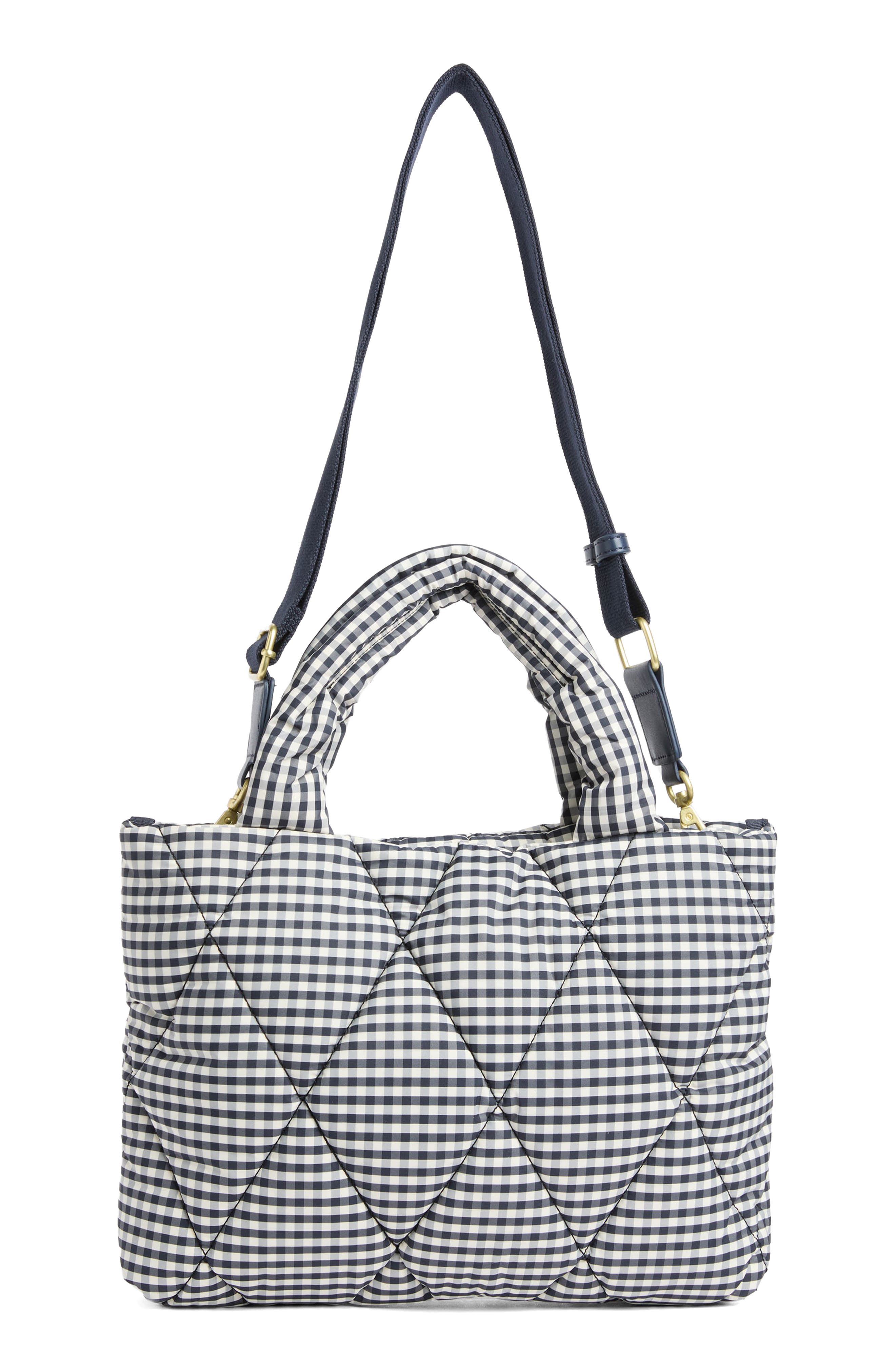 Barbour Mini Riah Gingham Diamond Quilted Tote, Alternate, color, Gingham Check