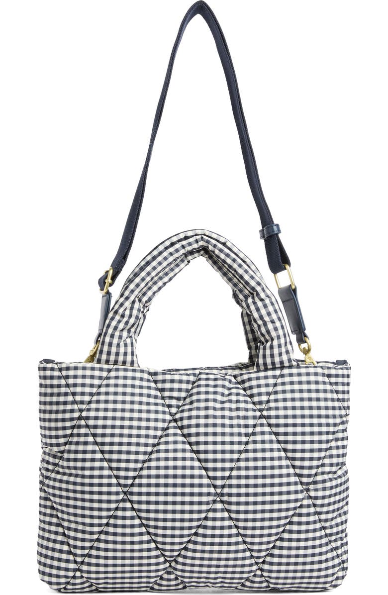 Barbour Mini Riah Gingham Diamond Quilted Tote, Alternate, color, Gingham Check