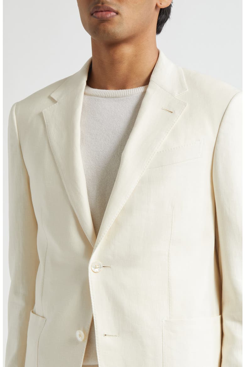 Oasi Linen Sport Coat, Alternate, color, WHITE SOLID