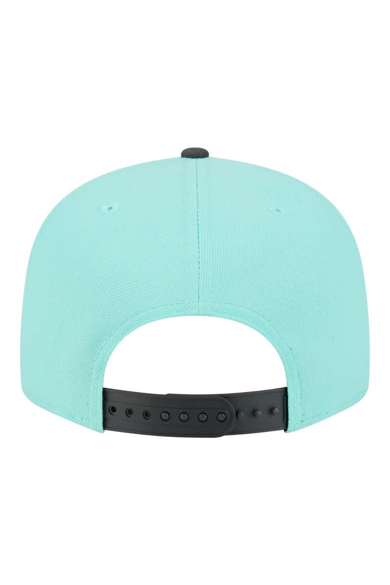 Men's New Era Turquoise/Charcoal Detroit Tigers Two-Tone Color Pack 9FIFTY Snapback Hat, Alternate, color, Turquoise