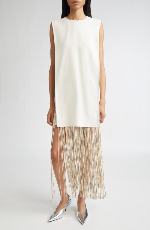 SPORTMAX Finnici Fringe Cady Sheath Dress in Pink  product
