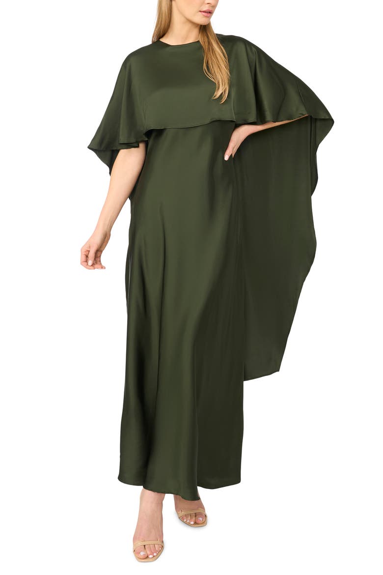 Marigold Cape Dress, Main, color, MEADOW MOSS