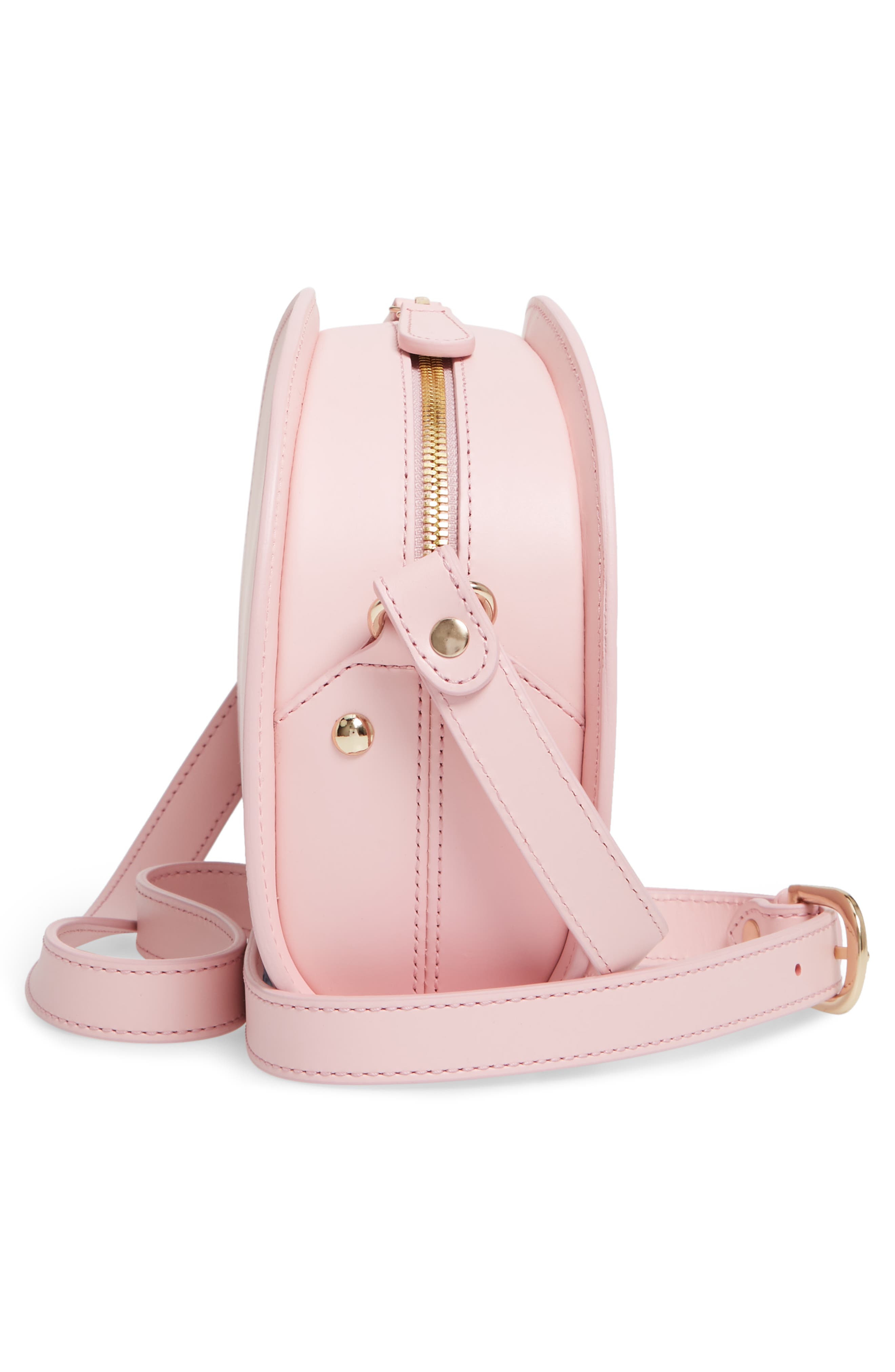 A.P.C. Sac Demi Lune Leather Crossbody Bag, Alternate, color, 