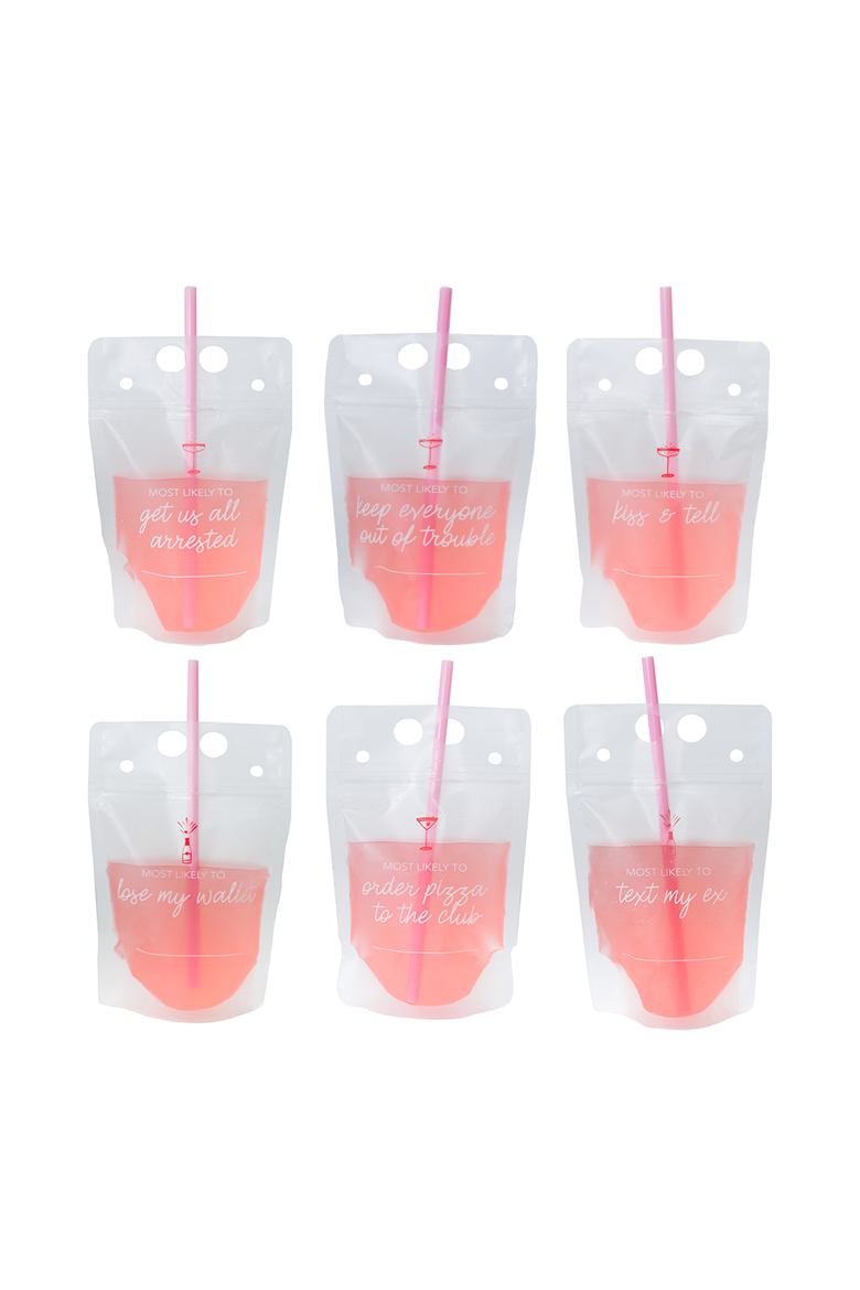 Camp Bachelorette Drink Pouch Set of 12, Alternate, color, Assorted Pre-Pack
