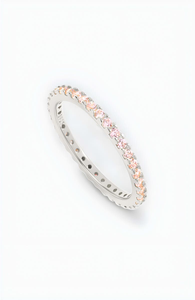 Mint & Lily October Birthstone Eternity Stacking Ring, Main, color, 925 Sterling Silver