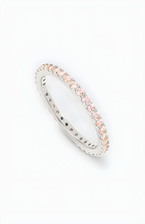 October Birthstone Eternity Stacking Ring