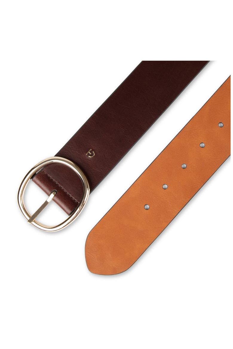 Reversible Centerbar Leather Belt, Alternate, color, BROWN/ TAN