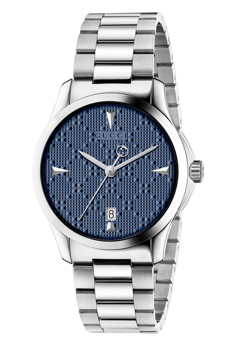 G-Timeless Bracelet Watch, 38mm, Main, color, SILVER
