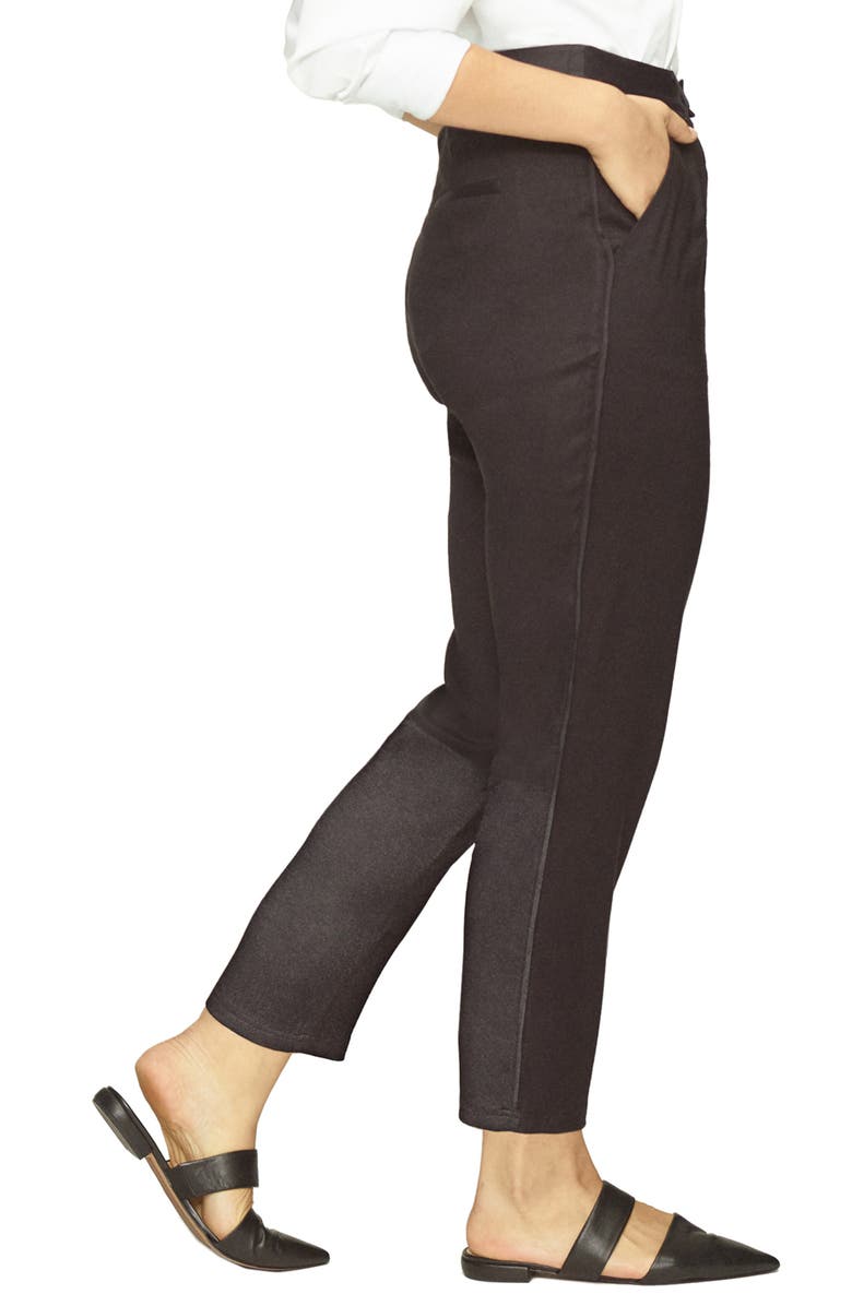 Universal Standard Satin Trim Pants, Alternate, color,