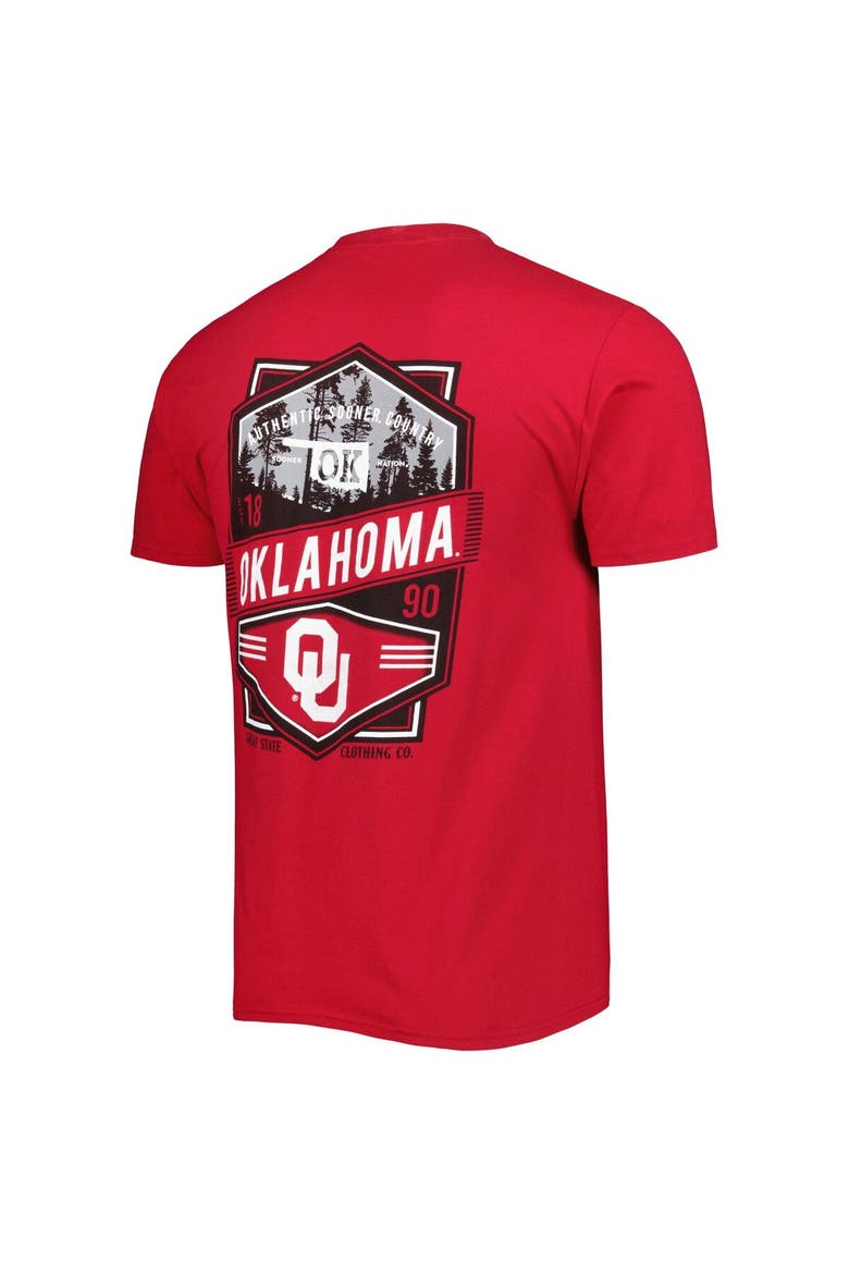 Men's Crimson Oklahoma Sooners Double Diamond Crest T-Shirt, Alternate, color, Crimson