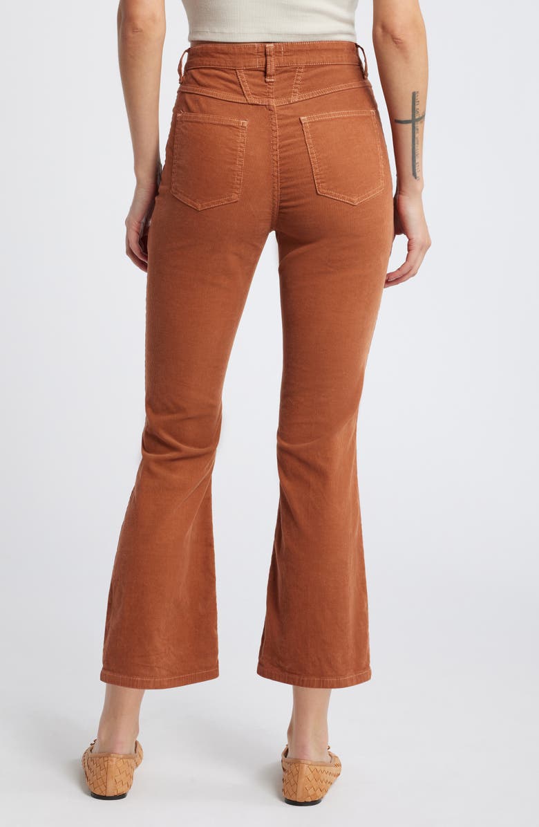 Closed Hi-Sun High Waist Ankle Flare Corduroy Pants, Alternate, color, Ferro Brown