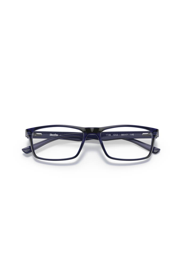 56mm Rectangle optical glasses, Alternate, color, Blue