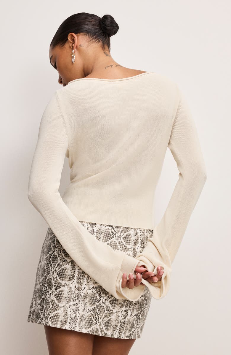 Good American Snake Print Faux Leather Miniskirt, Alternate, color, 