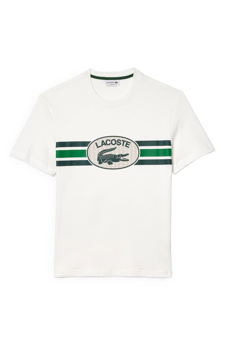 Lacoste Chest Stripe Graphic T-Shirt, Main, color, 