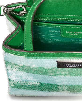 Kate Spade New York sam icon seaside stripe sequin tote