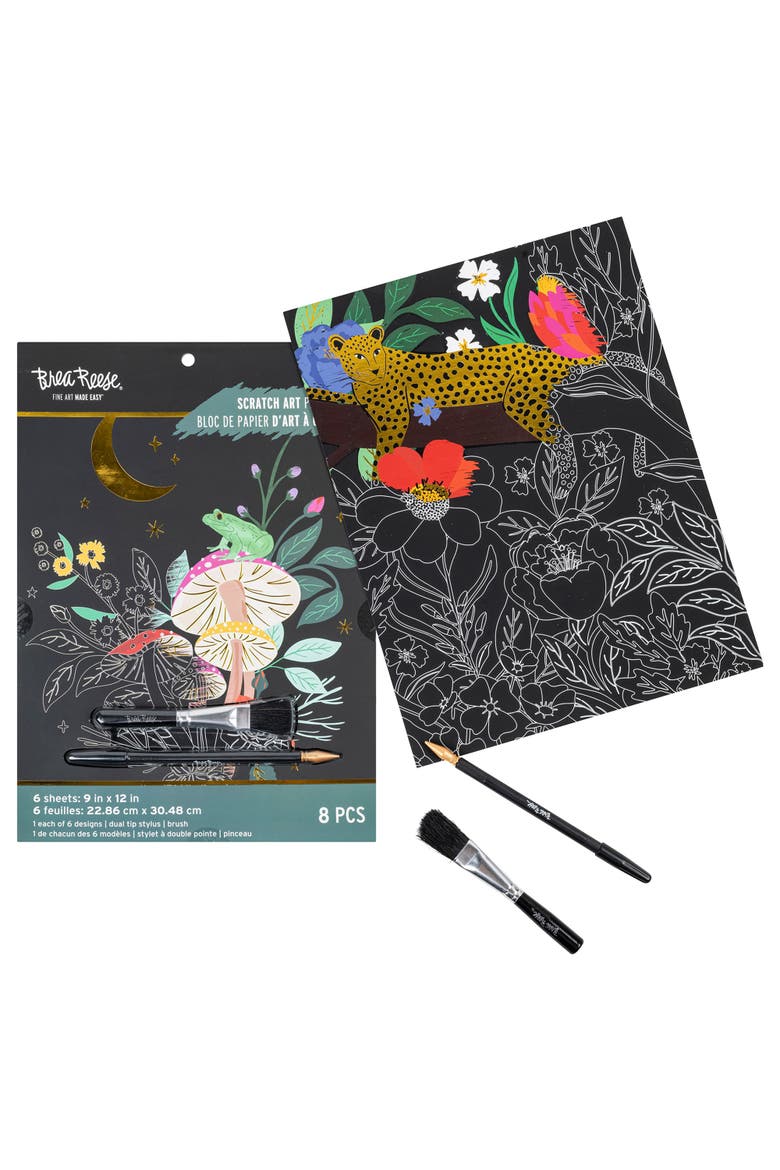 Scratch Art Kit Mythical Animals, Alternate, color, Multicolored